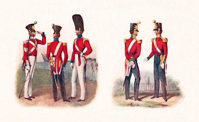 Uniformen van het 86e Regt., 1842, en Regt., 1848, 1904 door Unbekannt