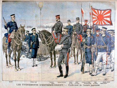 Uniformen van het Japanse leger, Mantsjoerije, 1904 door Unbekannt