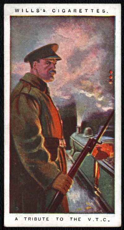 Verenigd Koninkrijk: Een van een serie van vierentwintig sigarettenkaartjes uitgegeven in 1917 door de Imperial Tobacco Company als eerbetoon aan de oorlogsinspanningen van de militaire en civiele krachten door Unbekannt