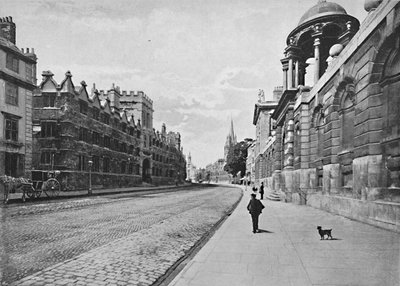 University College vanaf High Street, Oxford, c1896 door Unbekannt