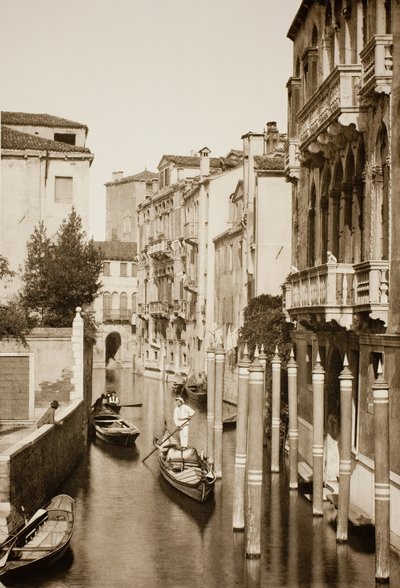Zonder titel II 41, c. 1890 (gondel op kanaal, Venetië) door Unbekannt
