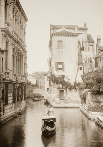 Zonder titel II 8, ca. 1890. [Gondel op kanaal, Venetië] door Unbekannt
