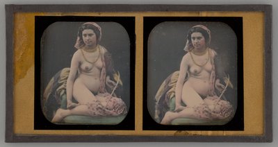 Zonder titel portret van een naakte vrouw door Unbekannt