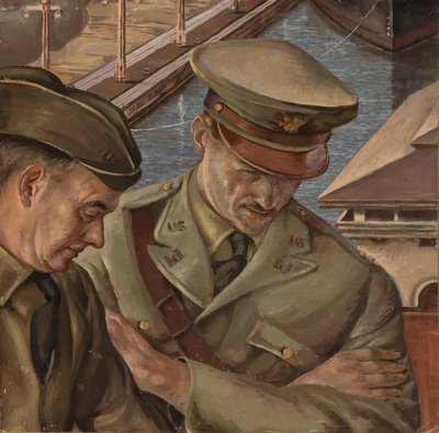 Ongenoemde muurschildering studie, ca. 1933-1943 door Unbekannt