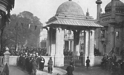 Onthulling van de Indiase Herdenkingspoort door de Maharaja van Patiala, 26 oktober 1921, 1939 door Unbekannt