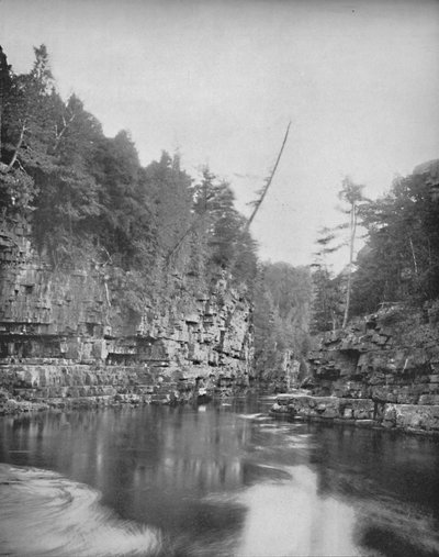Bovenste Eind van Au Sable Chasm, de Adirondacks, ca. 1897 door Unbekannt