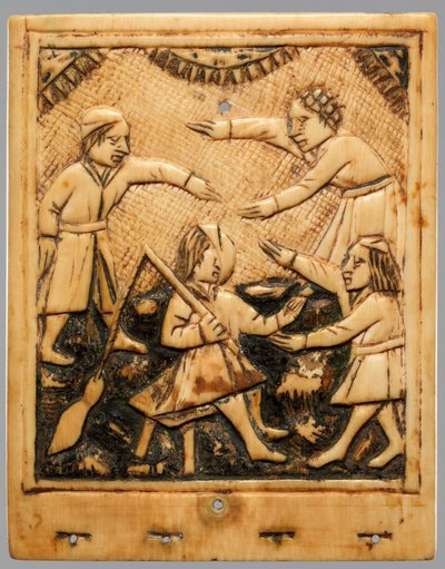 Bovenblad van zonnewijzer, Duits, ca. 1500 door Unbekannt