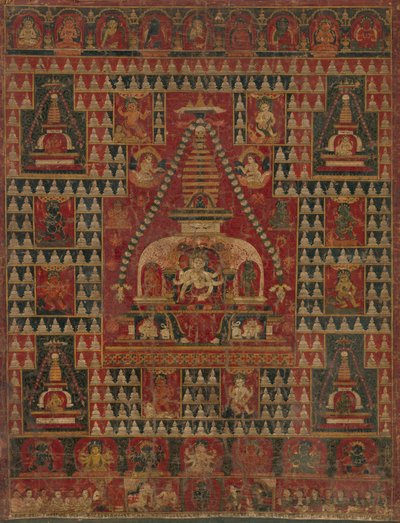 Ushnishavijaya Enthroned in the Womb of a Stupa, gedateerd 1510-19 door Unbekannt
