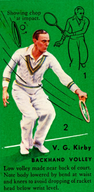 V. G. Kirby - Backhand Volley, ca. 1935 door Unbekannt