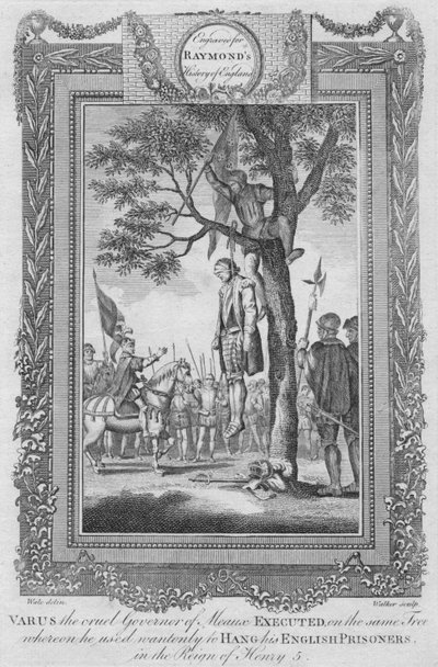 Varus, de wrede gouverneur van Meaux geëxecuteerd, 1787 door Unbekannt