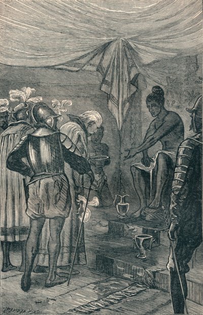 Vasco da Gama bezoekt de koning, 1904 door Unbekannt