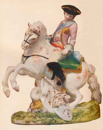 Vauxhall porseleinen figuur, waarschijnlijk Ferdinand, hertog van Brunswijk, ca. 1755-60 door Unbekannt