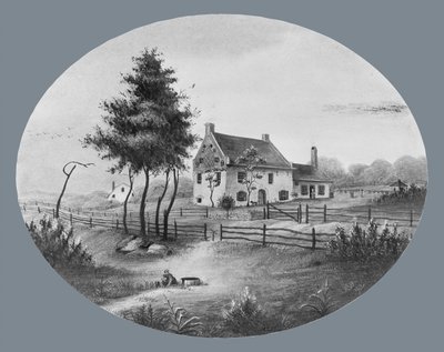 Vechte House in Gowannus, Brooklyn, New York, 1865 door Unbekannt