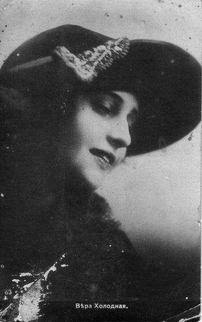 Vera Kholodnaya, Russische stomme filmactrice, 1910s door Unbekannt