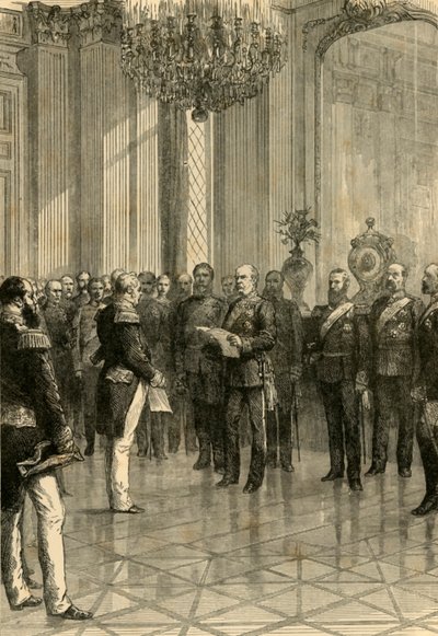 Versailles, 1871: Koning Wilhelm tot keizer van Duitsland uitgeroepen, 1890 door Unbekannt