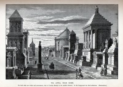 Via Appia bij Rome reconstructie, 1882 door Unbekannt