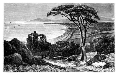 Victoria Castle, met Killiney-Bray Head in de verte, Ierland, ca. 1888 door Unbekannt