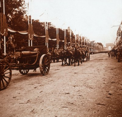 Overwinningsparade, Parijs, Frankrijk, ca. 1918-ca. 1919 door Unbekannt