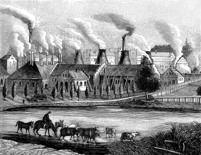 Uitzicht vanaf de Huta Laury in 1840 door Unbekannt