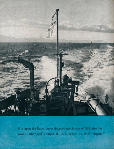 Uitzicht vanaf de achtersteven van een Brits oorlogsschip, ca. 1940-1943 door Unbekannt