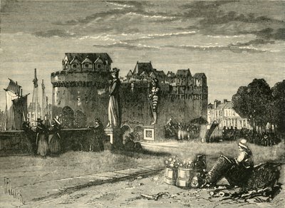 Uitzicht in Nantes, 1890 door Unbekannt