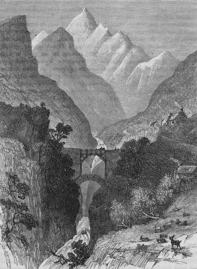 Uitzicht in de Pyreneeën, ca. 1880 door Unbekannt