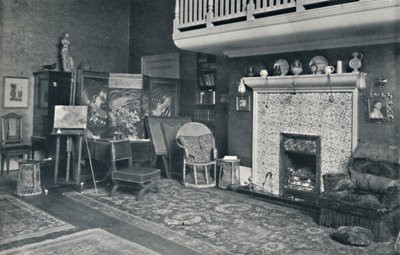 Uitzicht in het atelier van Sir E. A. Waterlow, R.A. door Unbekannt