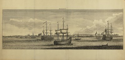 Uitzicht op Arkhangelsk, ca. 1770 door Unbekannt