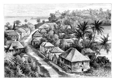 Uitzicht op Basse-Terre, Guadeloupe, c1890 door Unbekannt