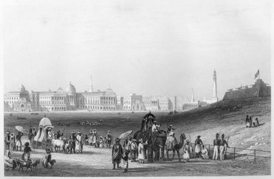 Uitzicht op Calcutta vanaf de Esplanade, ca. 1860 door Unbekannt