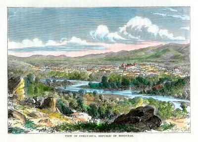Uitzicht op Comayagua, Republiek Honduras, ca. 1880 door Unbekannt