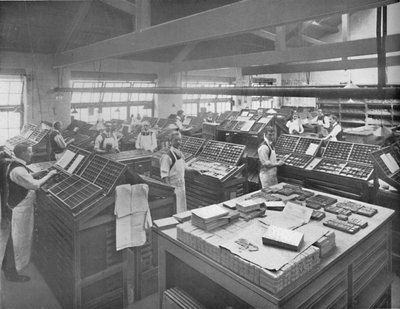 Uitzicht op de zetterij, 1919 door Unbekannt
