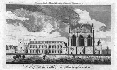 Uitzicht op Eaton-College, in Buckinghamshire, ca. 1779 door Unbekannt