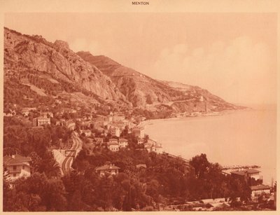Uitzicht op Garavan en de Italiaanse grens, Menton door Unbekannt