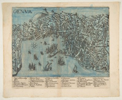 Uitzicht op Genua, 1604 door Unbekannt