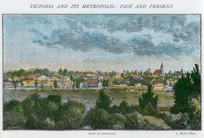 Uitzicht op Hamilton, Victoria, Australië, c1885 door Unbekannt
