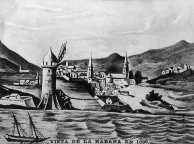 Uitzicht op Havana, 1680, 1920s door Unbekannt
