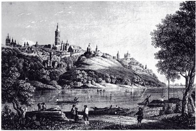Gezicht op Kiev, 1835 door Unbekannt