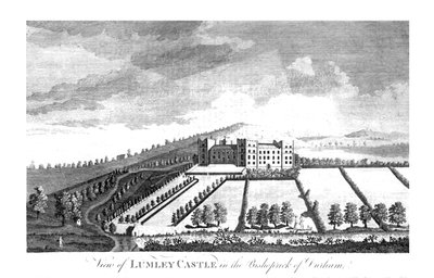 Uitzicht op Lumley Castle in het bisdom Durham, ca. 1779-1790 door Unbekannt
