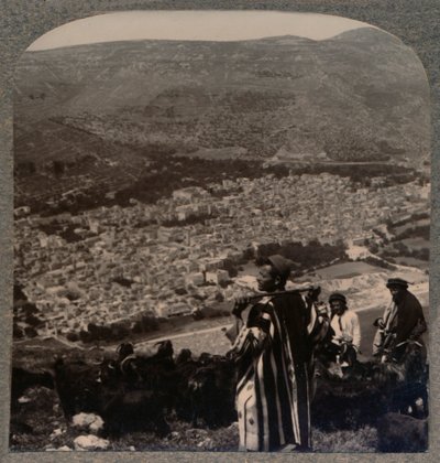 Uitzicht op Nablus, ca. 1900 door Unbekannt