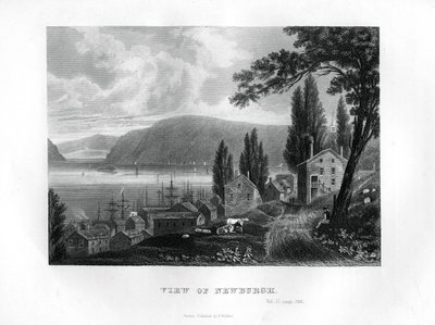 Uitzicht op Newburgh, New York State, 1855 door Unbekannt