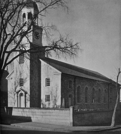 Uitzicht op St. Pauls Kerk vanaf Main Street, Newburyport, Massachusetts, 1924 door Unbekannt