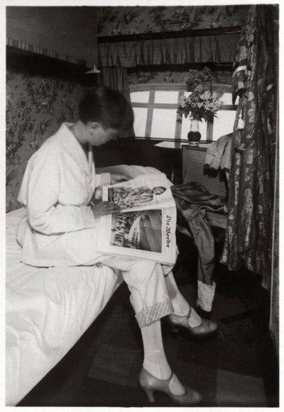 Zicht op een passagierscabine aan boord van Zeppelin LZ 127 Graf Zeppelin, 1933 door Unbekannt