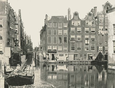 Uitzicht op een van de hoofdgrachten, Amsterdam, Nederland, 1895 door Unbekannt