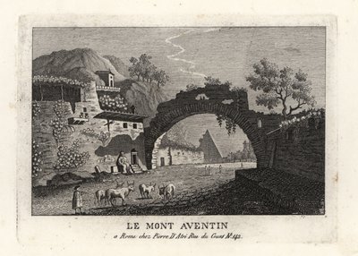 Uitzicht op de Aventijn, een van de Zeven Heuvels van Rome door Unbekannt