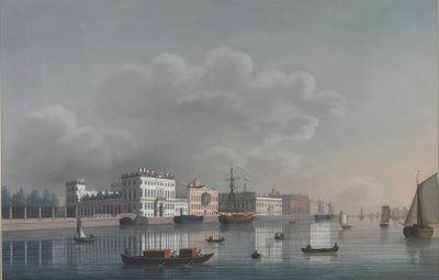 Uitzicht op de Neva door Unbekannt