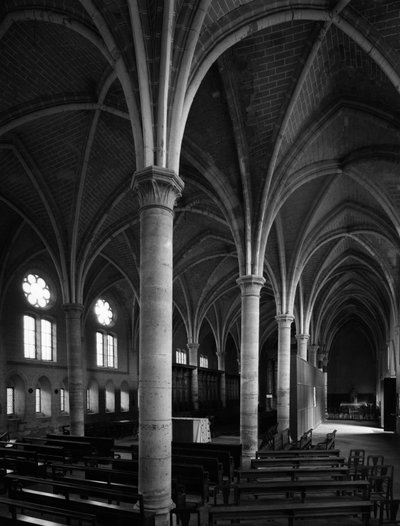 Uitzicht op de oude cisterciënzer abdij Notre Dame d