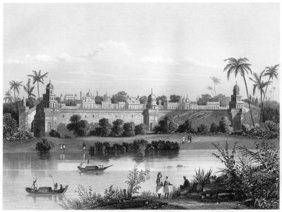 Uitzicht op het Paleis van Agra, vanaf de rivier, ca. 1860 door Unbekannt