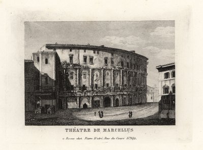 Uitzicht op het Theater van Marcellus, Rome door Unbekannt