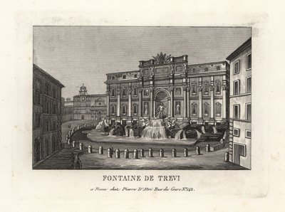 Uitzicht op de Trevifontein, Rome door Unbekannt
